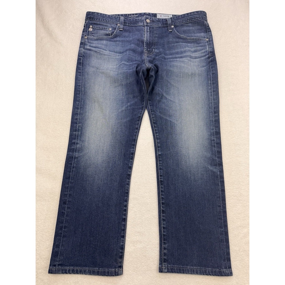 AG Adriano Goldschmied Matchbox Jeans Men's 38 x 28 Slim‎ Straight Whiskers USA